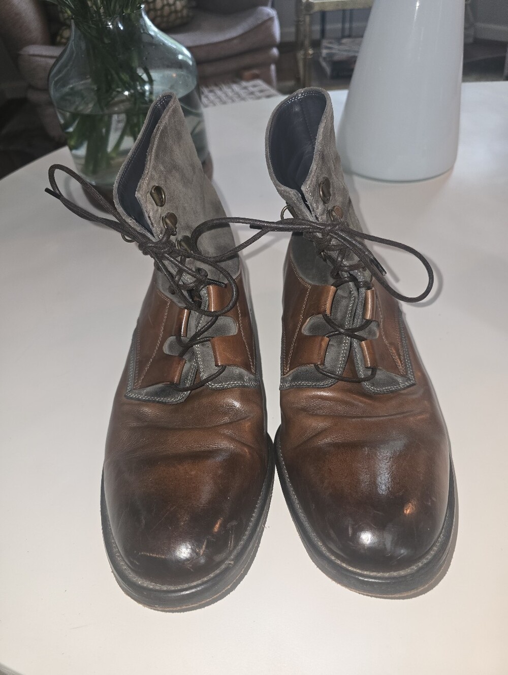 EUC To Boot New York Blake Mixed-Media Leather & Suede Boots - Men’s Size 10